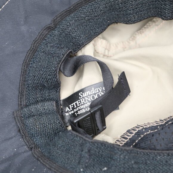 Vintage Sunday Afternoons Wide Brim Hiking Outdoors Hat Khaki Black Adjustable - Picture 9 of 16